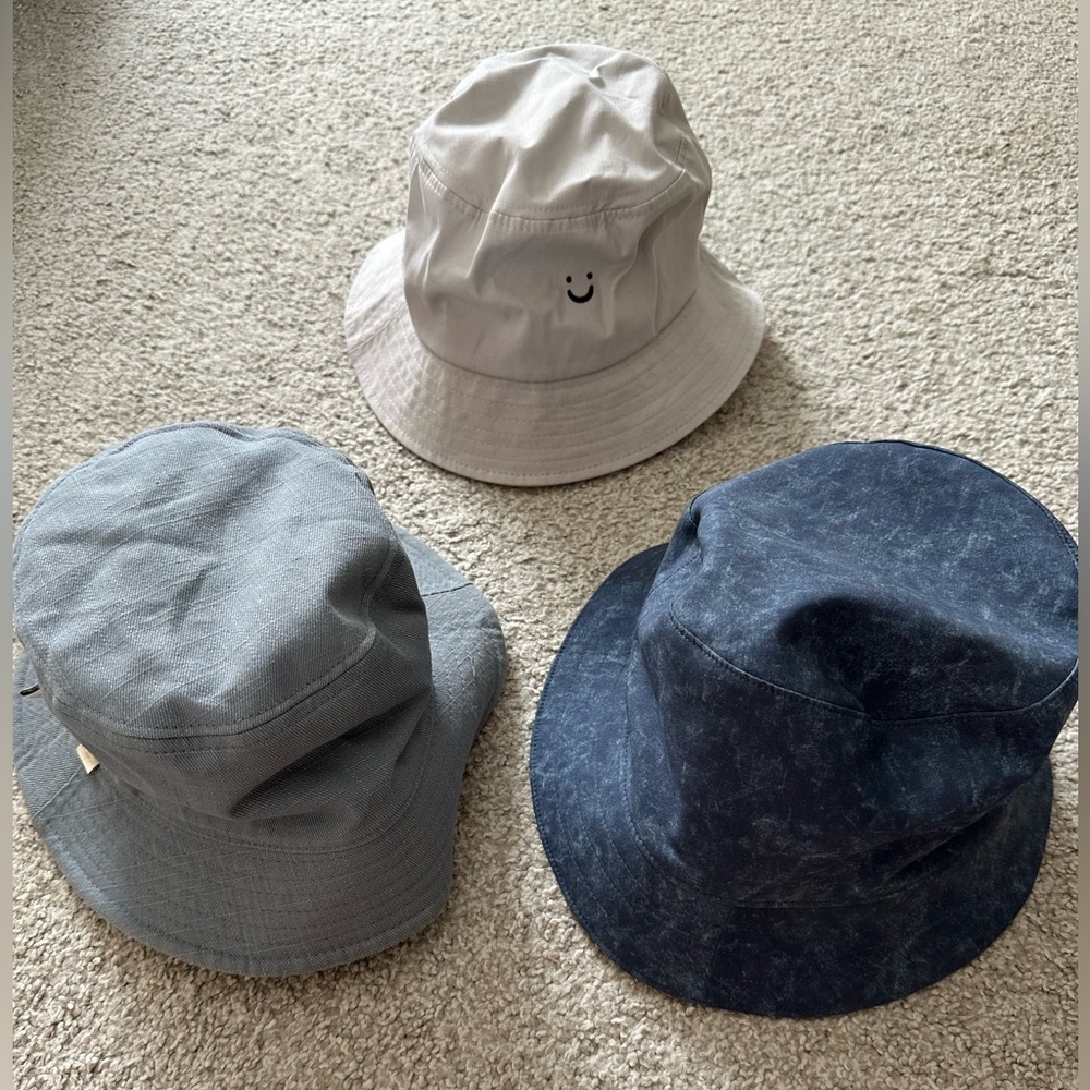 Stylish Bucket Hat Trio in Neutral Tones